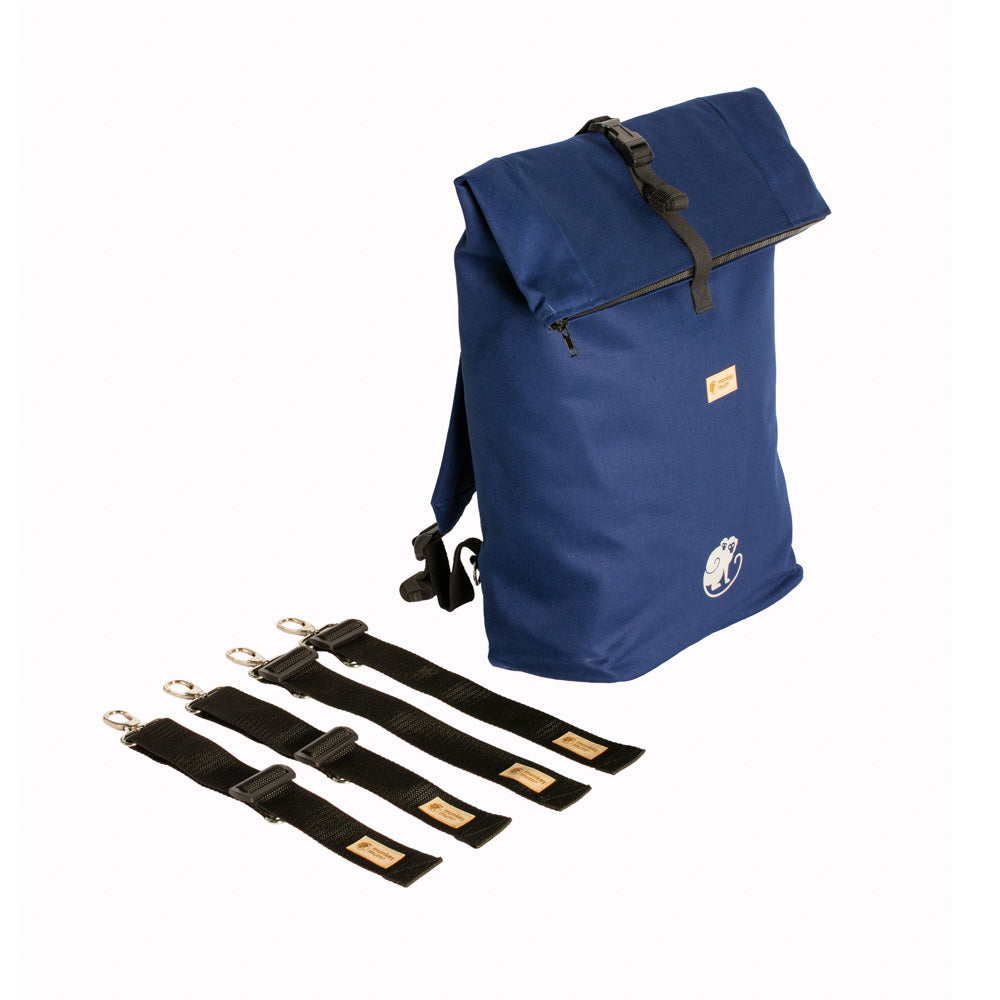 Monkey Mum® Rucsac integrat din twill pentru port-bebe Carrie - Bleumarin
