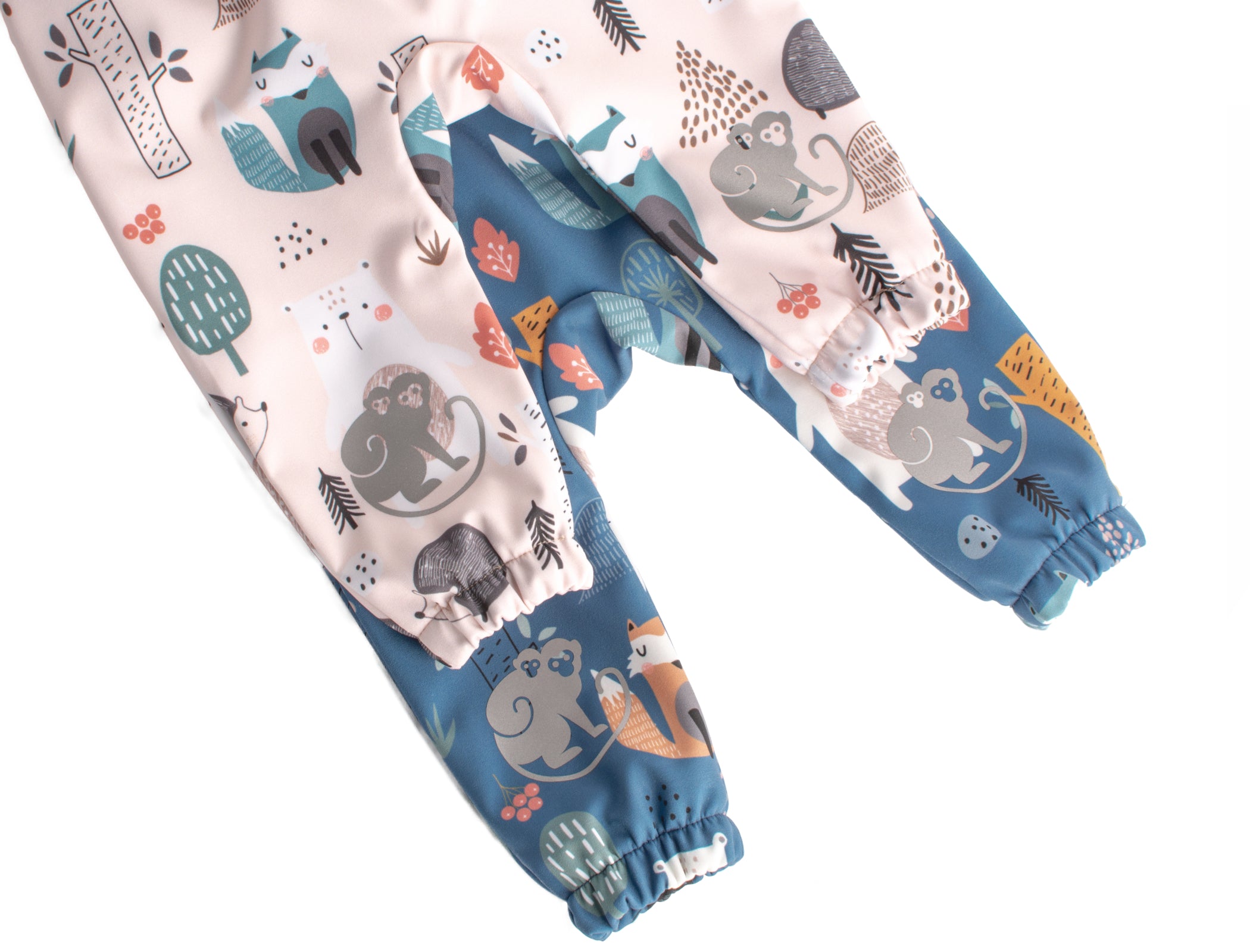 Pantaloni pentru copii din softshell cu membrană Monkey Mum® - Animăluțe de noapte
