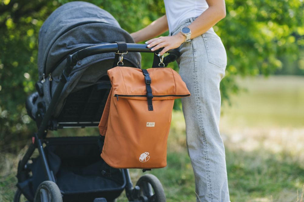 Monkey Mum® Rucsac integrat din twill pentru port-bebe Carrie - Adiere proaspătă