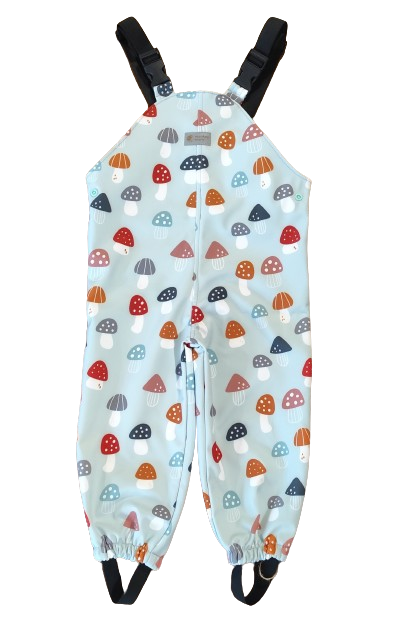 Monkey Mum® pantaloni cu pieptar softshell cu membrană - Bureți pestriți