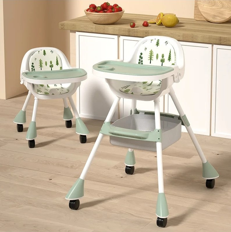 Scaun de masă pentru copii 2 în 1 Simple - Matcha Green