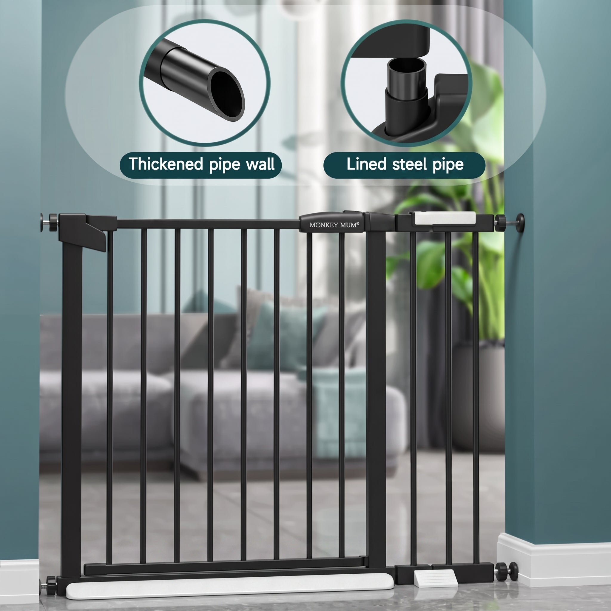 Barieră de siguranță Monkey Mum® – Neagră