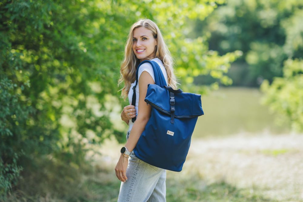Monkey Mum® Rucsac integrat din softshell pentru port-bebe Carrie - Cerul nopții