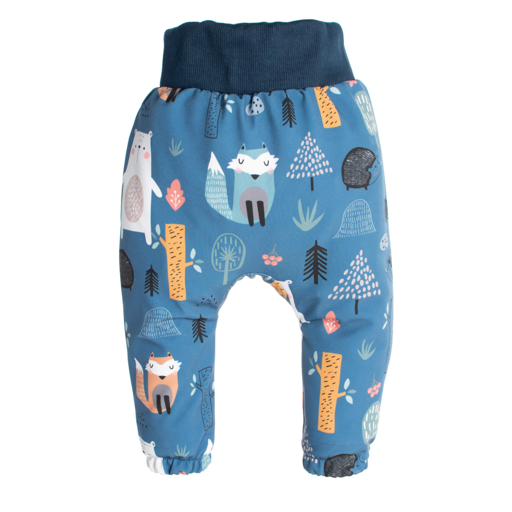 Pantaloni pentru copii din softshell cu membrană Monkey Mum® - Animăluțe de noapte
