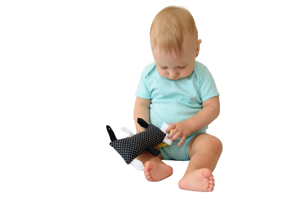 MyMoo Pernuță senzorială Montessori - Puncte/neagră