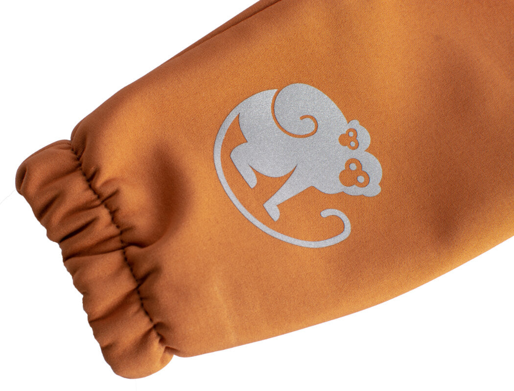 Pantaloni pentru copii din softshell cu membrană Monkey Mum® - Frunze de toamnă