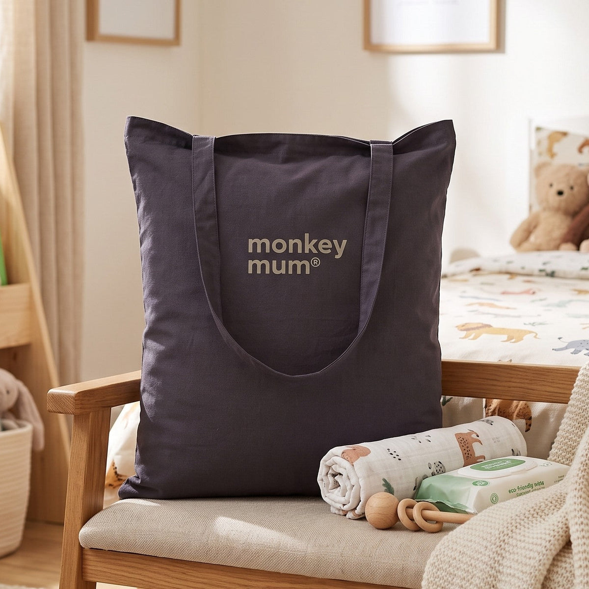 Covoraș de joacă Monkey Mum® - trenuleț