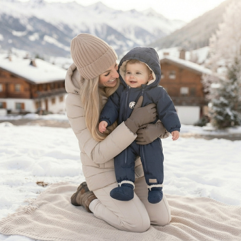 Monkey Mum® Salopetă de iarnă softshell pentru copii cu blăniță - O poveste de seară de basm, calitatea a 2-a - măr. 62/68