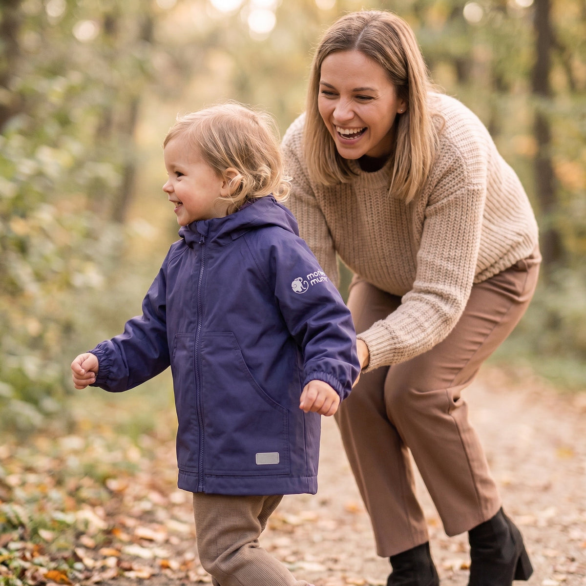 Monkey Mum® geacă din material foșnitor cu mâneci raglan - Violet închis