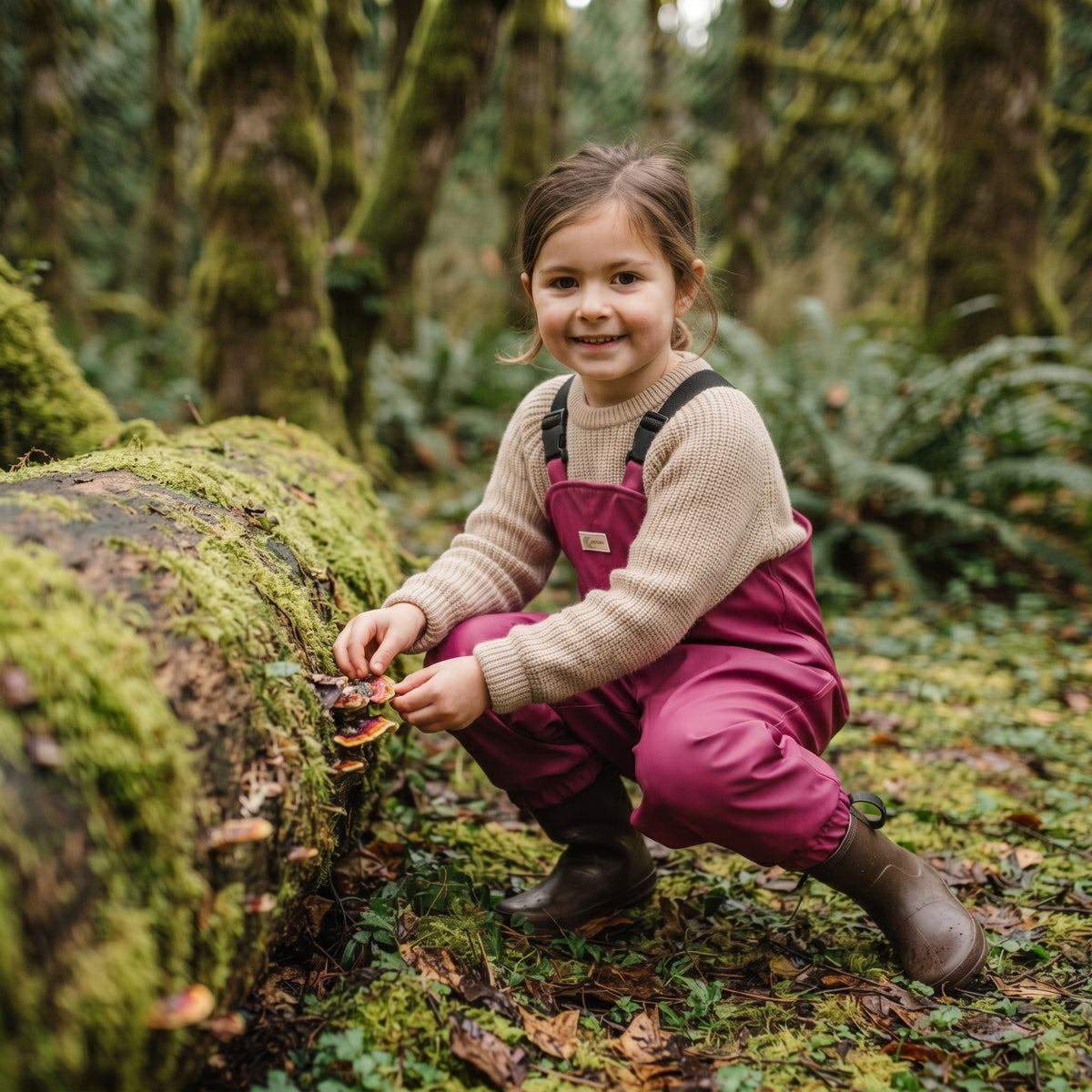 Monkey Mum® pantaloni cu pieptar softshell cu membrană - Zmeură suculentă