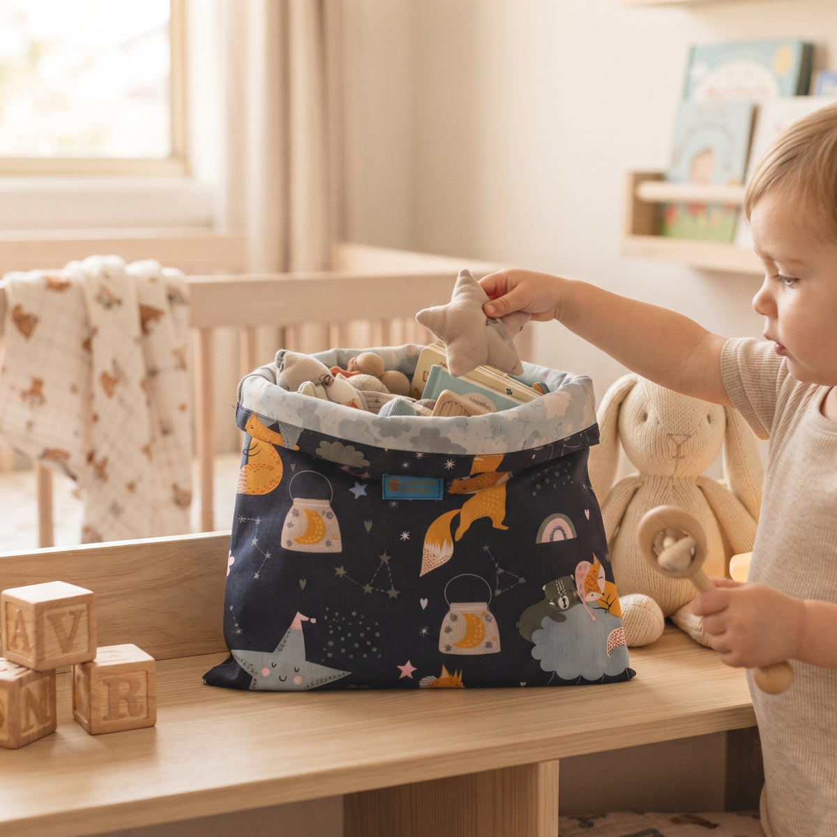 Sac textil Monkey Mum® - Animăluțe stelare