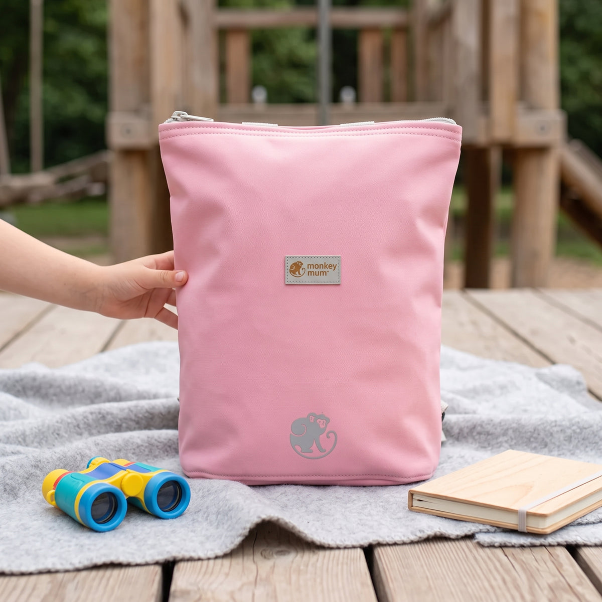 Rucsac softshell pentru copii Monkey Mum® - Vată de zahăr
