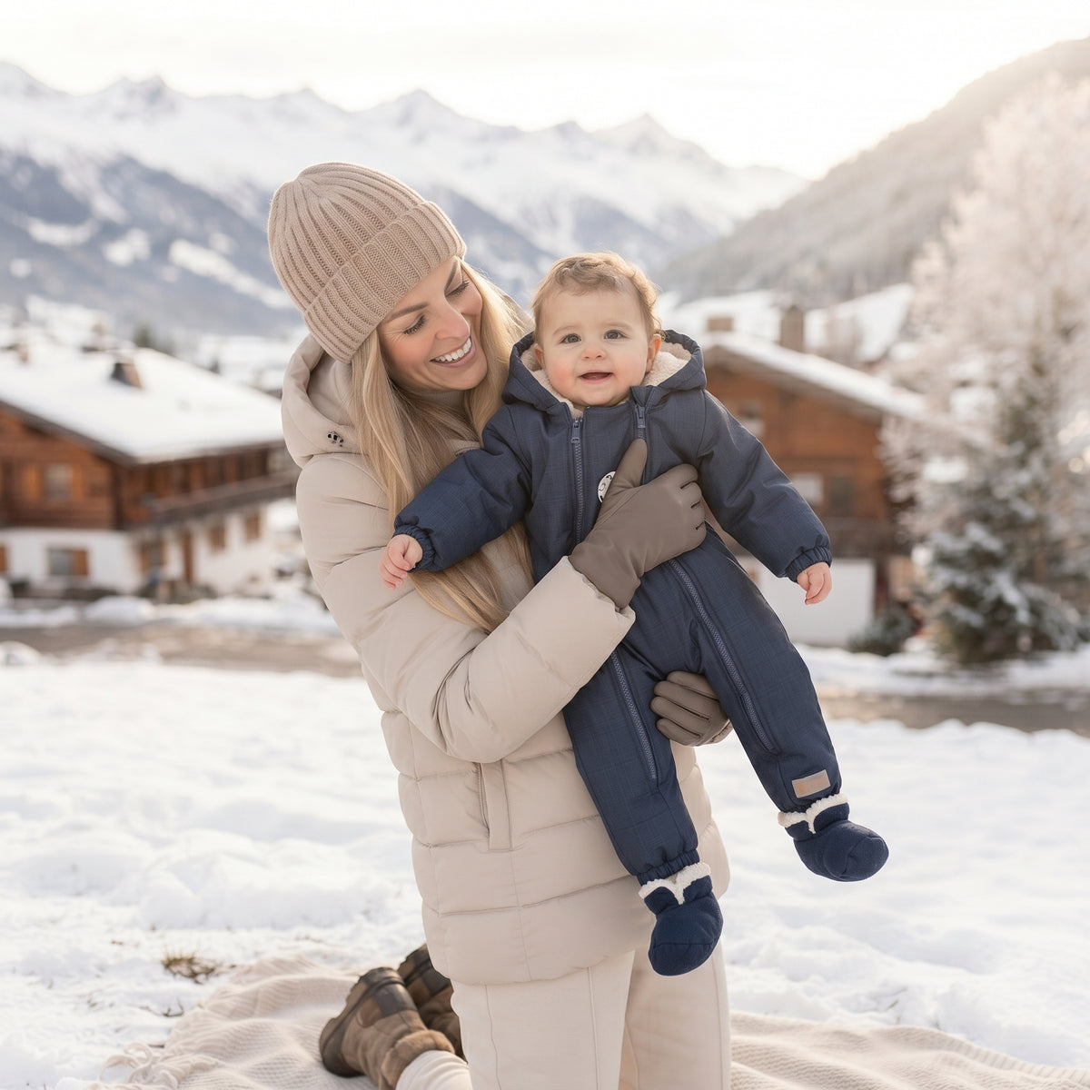 Monkey Mum® Salopetă de iarnă softshell pentru copii cu blăniță - O poveste de seară de basm, calitatea a 2-a - măr. 62/68