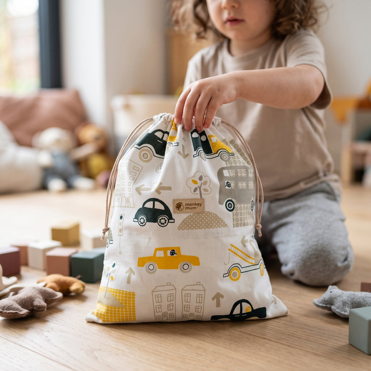 Sac textil Monkey Mum® - Transport urban
