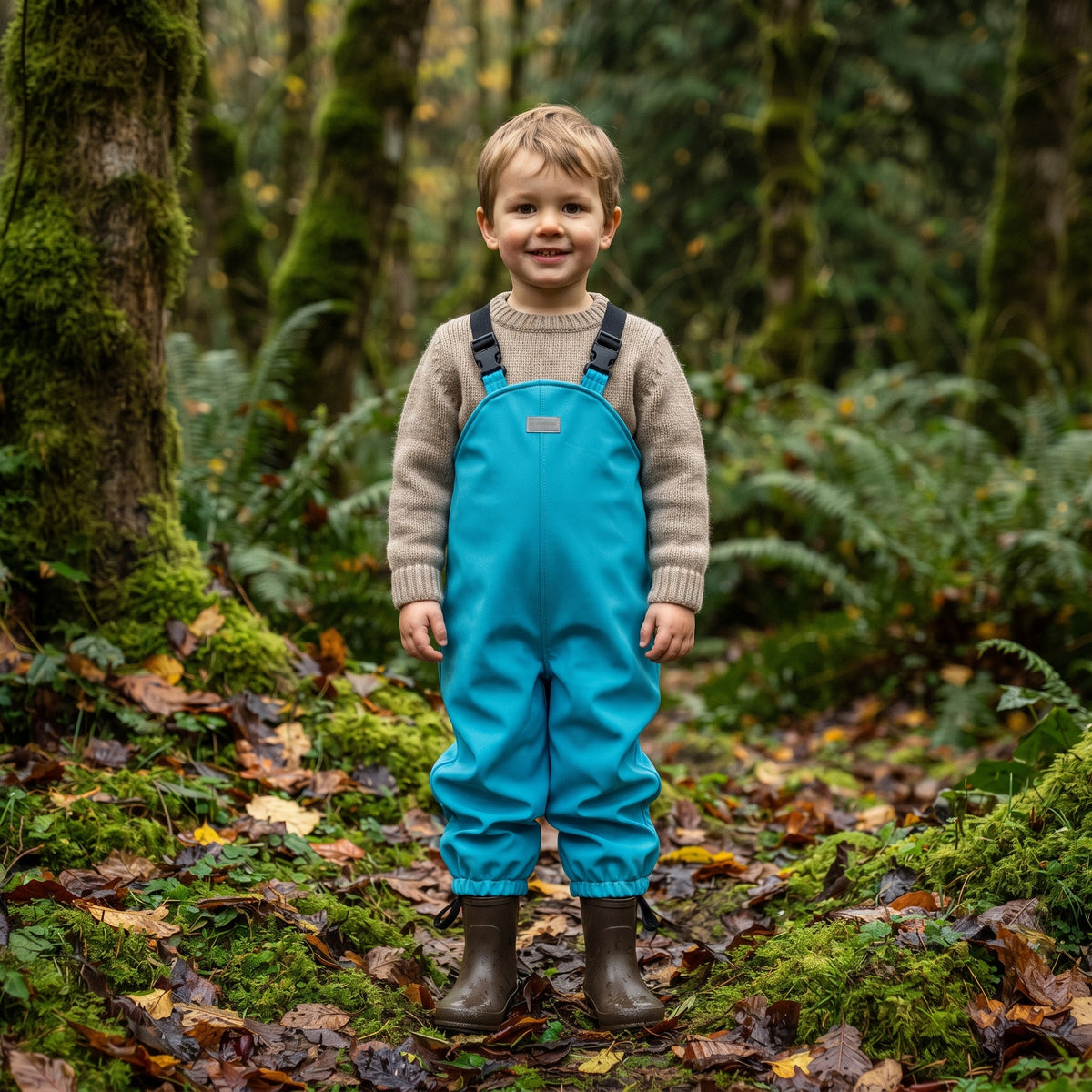 Monkey Mum® pantaloni cu pieptar softshell cu membrană - Șopârliță veselă