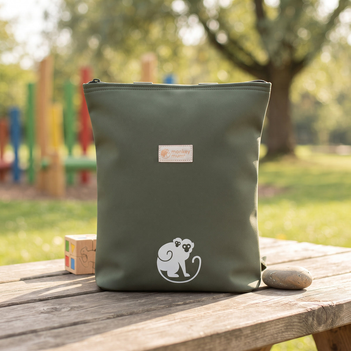 Rucsac softshell pentru copii Monkey Mum®  - Verde închis