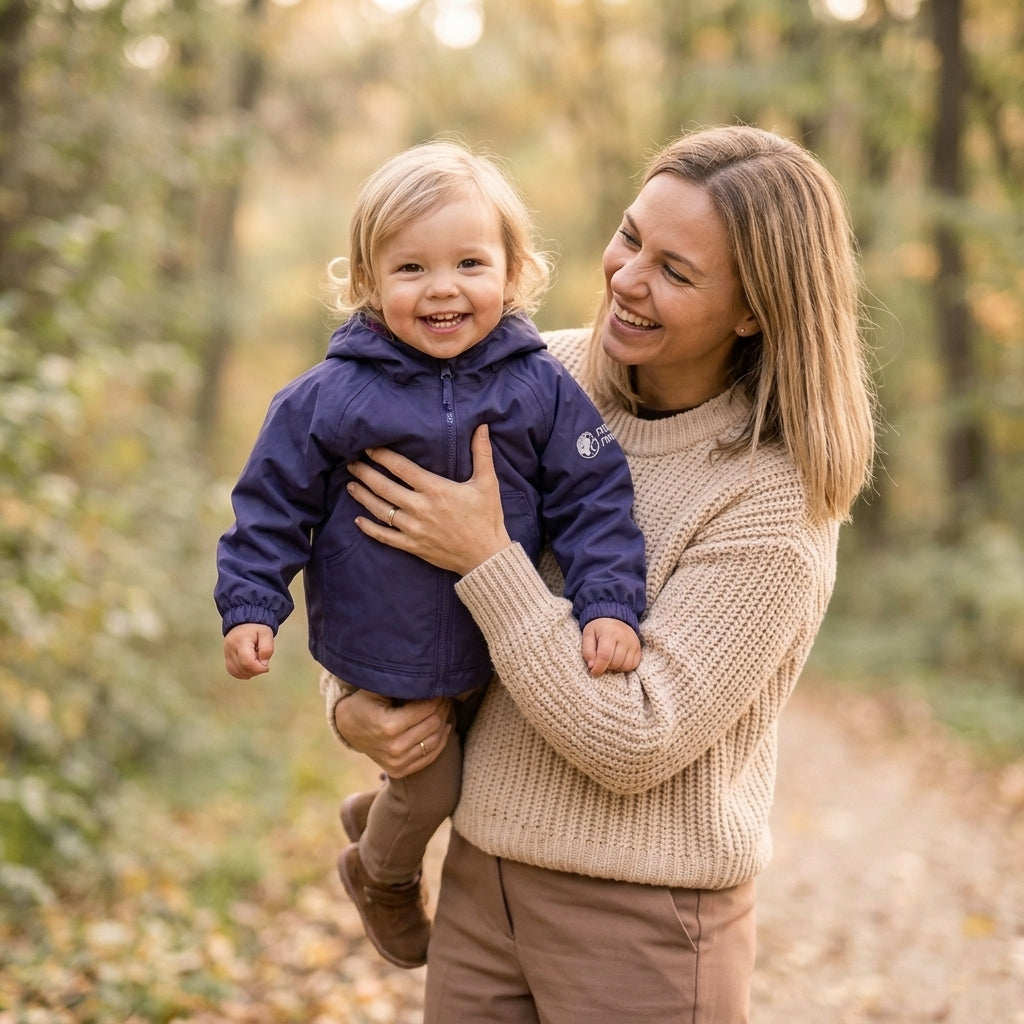Monkey Mum® geacă din material foșnitor cu mâneci raglan - Violet închis
