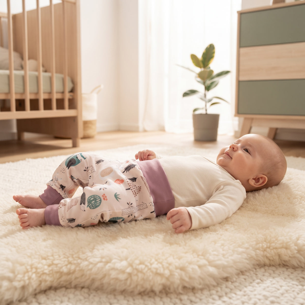 Pantaloni pentru copii din softshell cu membrană Monkey Mum® - Animăluțe de zi