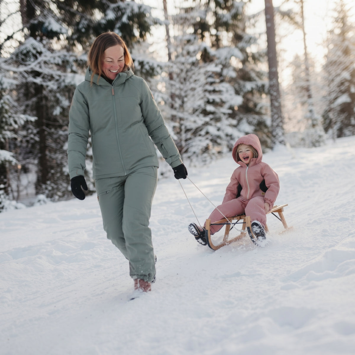 Monkey Mum® Combinezon de iarnă softshell pentru copii cu blăniță de miel - Oiță roz - măr. 98/104, 110/116
