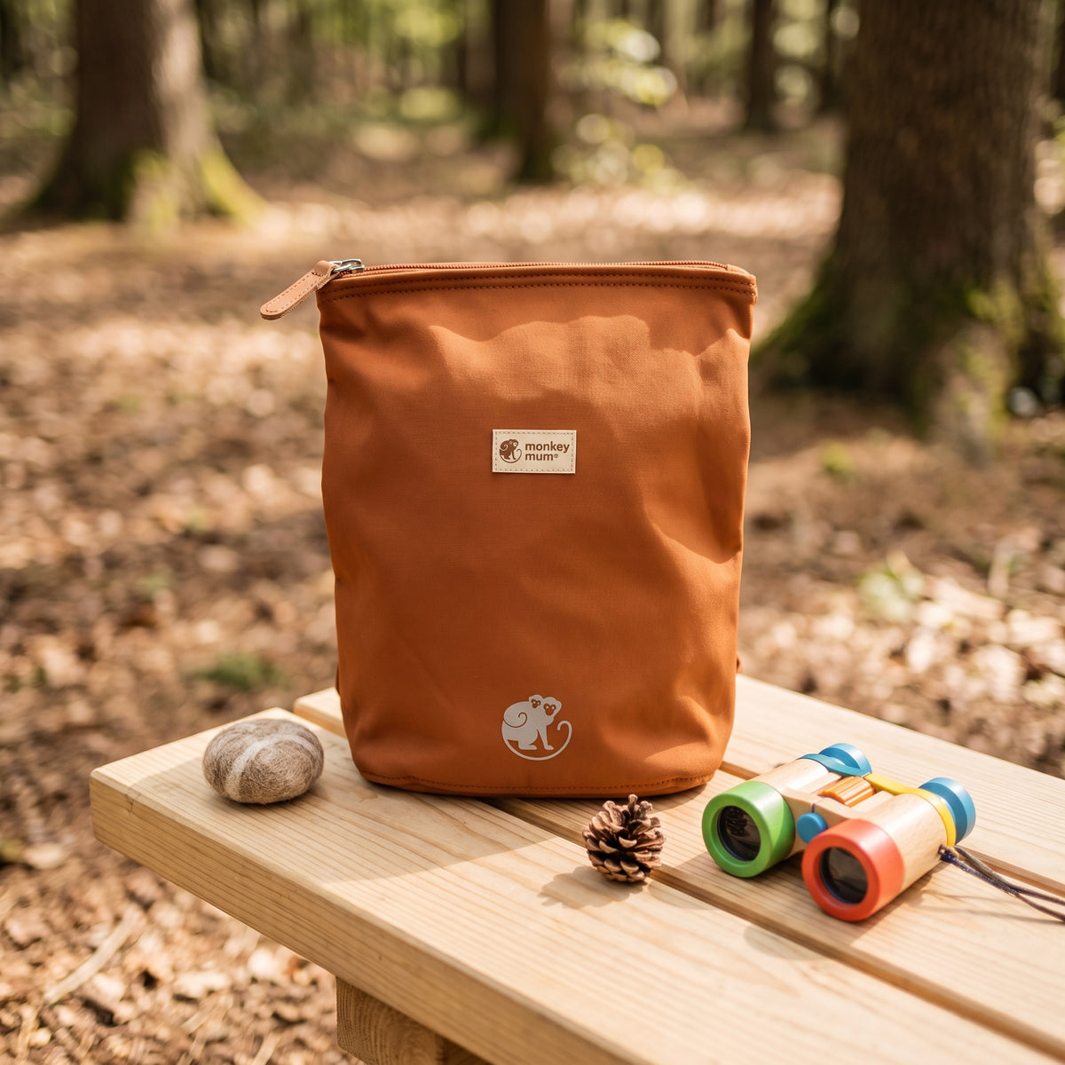 Rucsac softshell pentru copii Monkey Mum® - Frunze de toamnă
