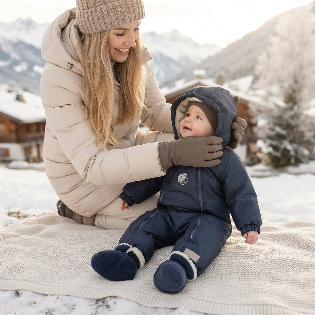 Monkey Mum® Salopetă de iarnă softshell pentru copii cu blăniță - O poveste de seară de basm, calitatea a 2-a - măr. 62/68