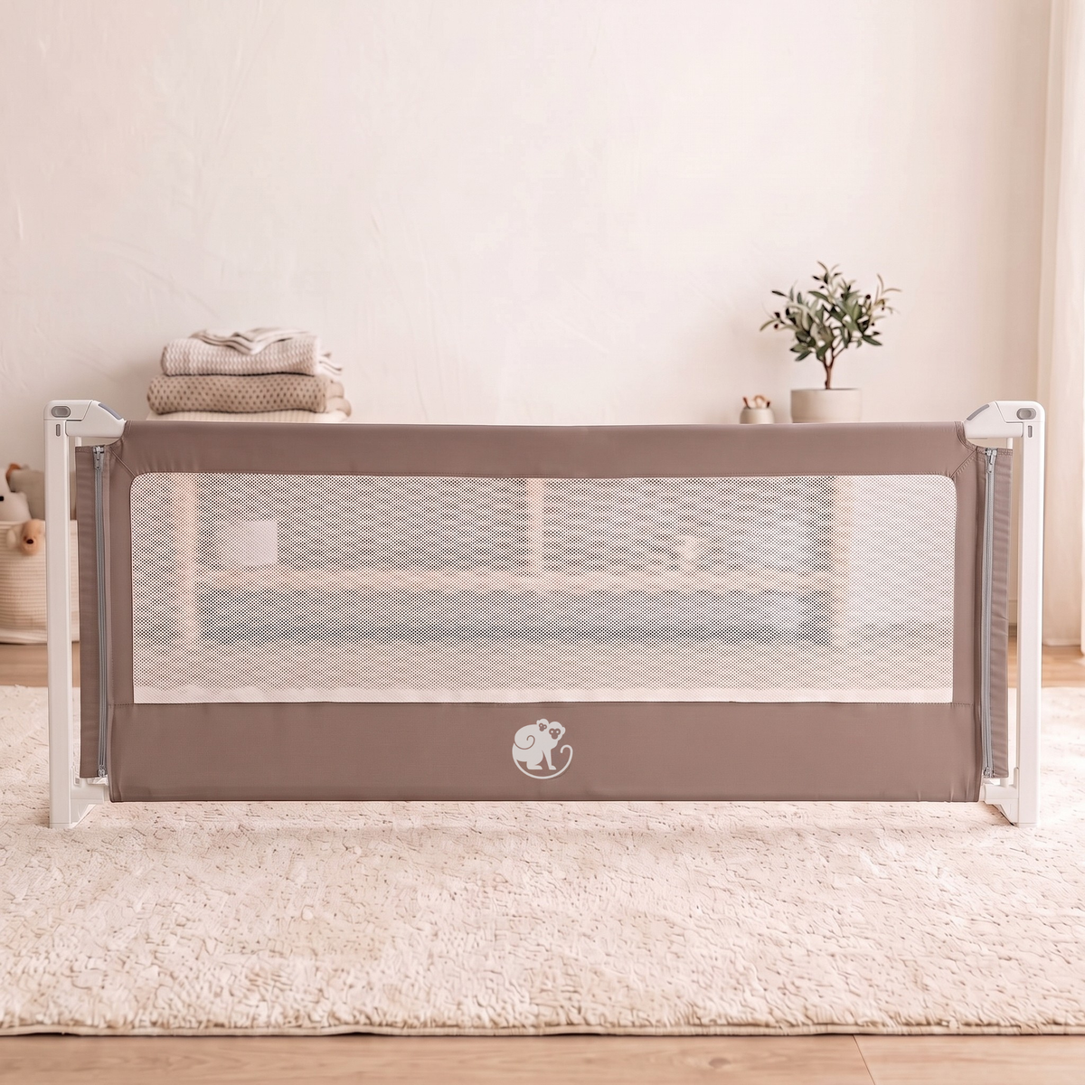 Husă pentru barieră de pat Monkey Mum® Popular – Gri închis