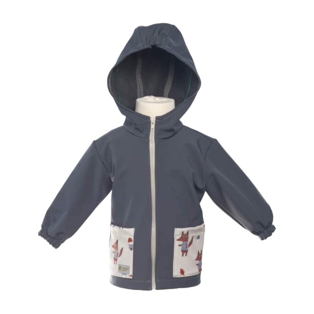 Geacă softshell pentru copii cu membrană Monkey Mum® - O excursie misterioasă cu o vulpe