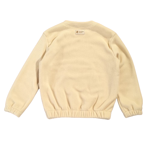 Hanorac fleece pe cap Monkey Mum® - Bej