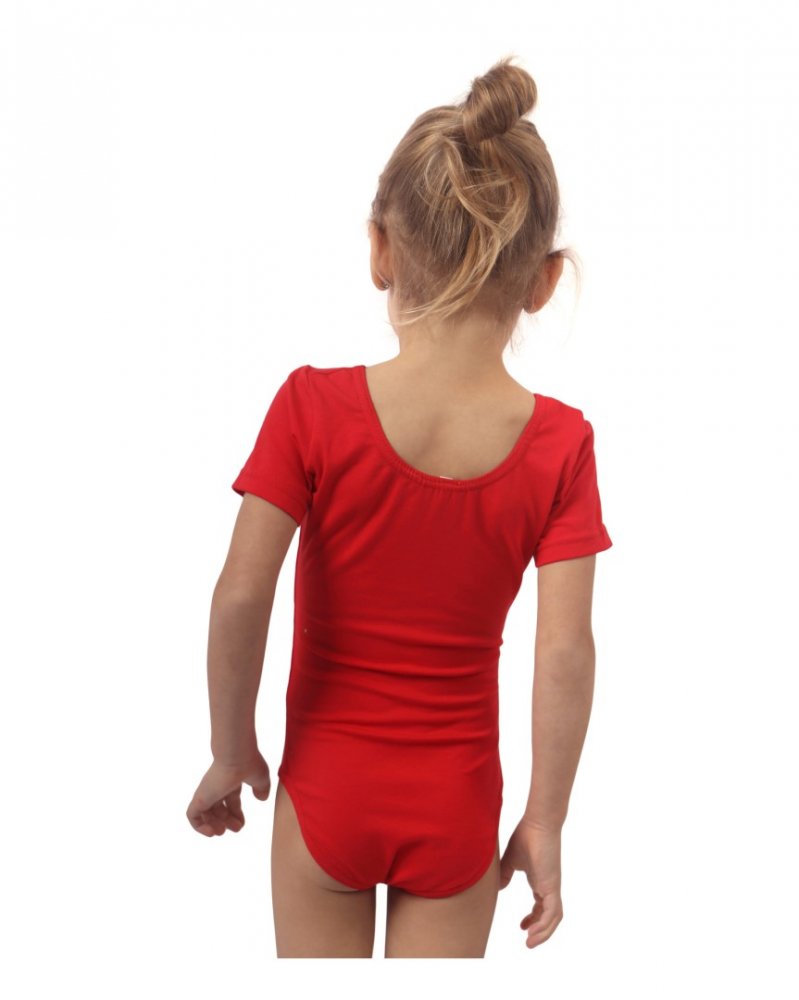Fete balet, gimnastică tricou, roșu