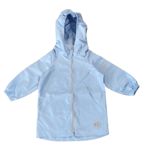 Monkey Mum® geacă din material foșnitor cu mâneci raglan - Bleu deschis