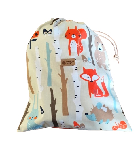 Sac textil Monkey Mum® - Animăluțe din pădure