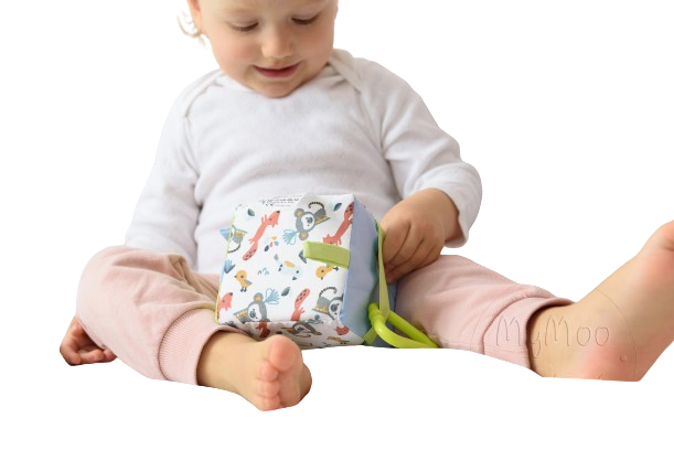 MyMoo Cub textil Busy cube - Animaluțe