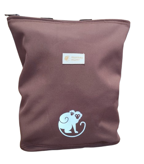 Rucsac softshell pentru copii Monkey Mum®  - Maro