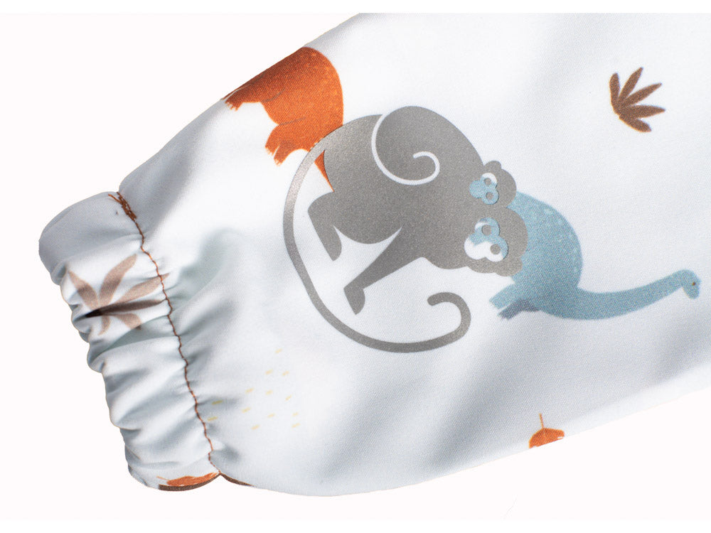 Pantaloni pentru copii din softshell cu membrană Monkey Mum® - Poveste cu dinozauri