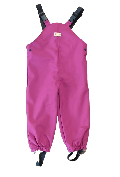 Monkey Mum® pantaloni cu pieptar softshell cu membrană - Zmeură suculentă