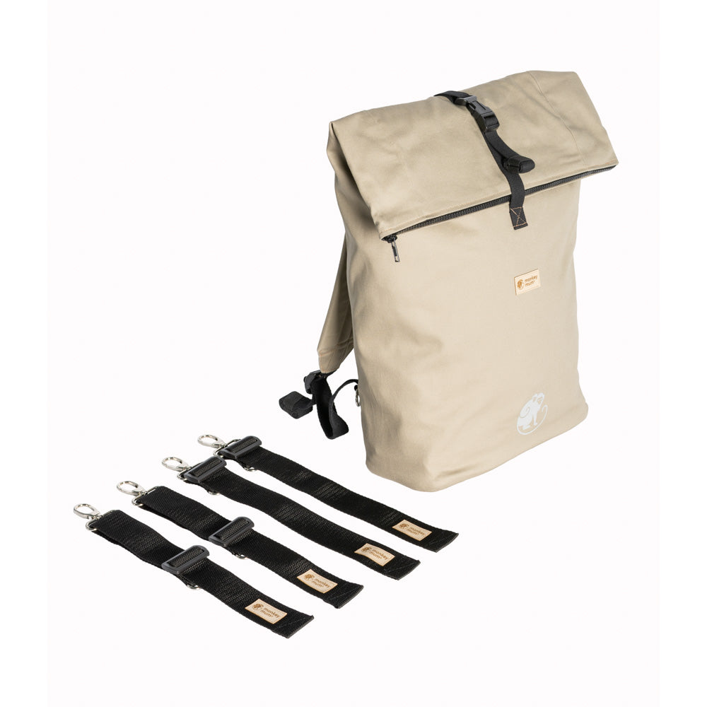 Monkey Mum® Rucsac integrat din twill pentru port-bebe Carrie - Nisip deșertic