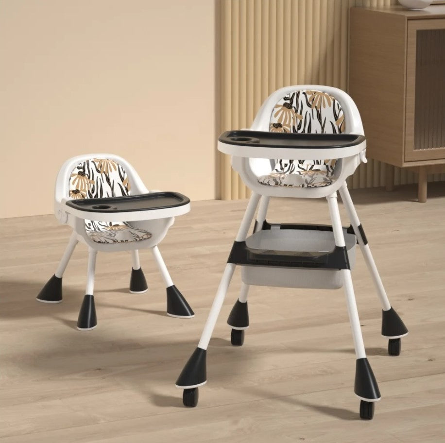 Scaun de masă pentru copii 2 în 1 Simple - Deep Black