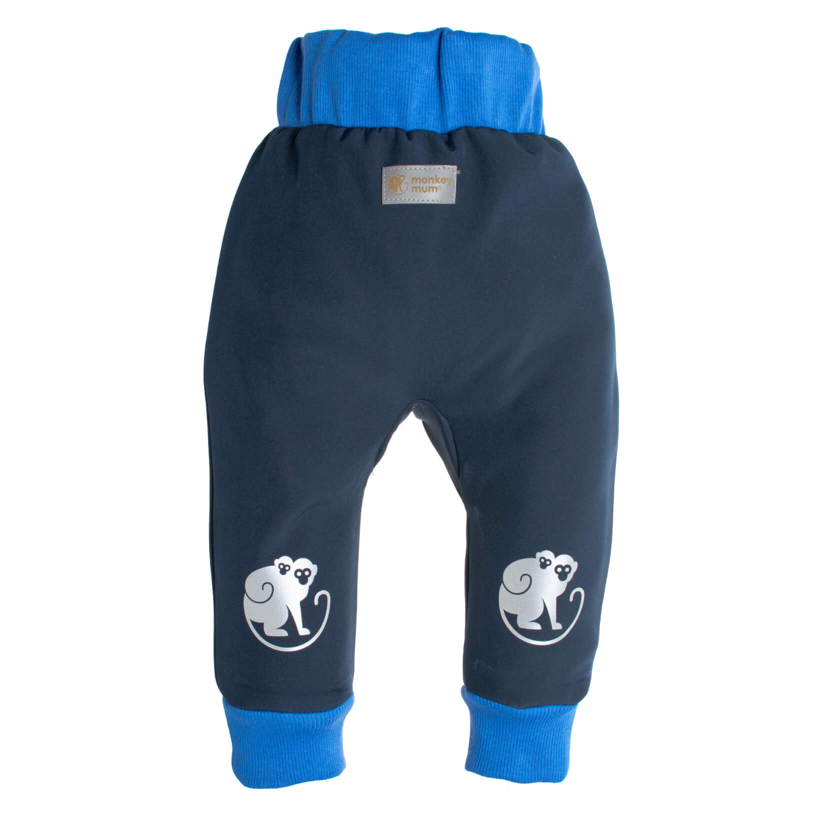 Pantaloni pentru copii din softshell cu membrană Monkey Mum® - Cerul nopții