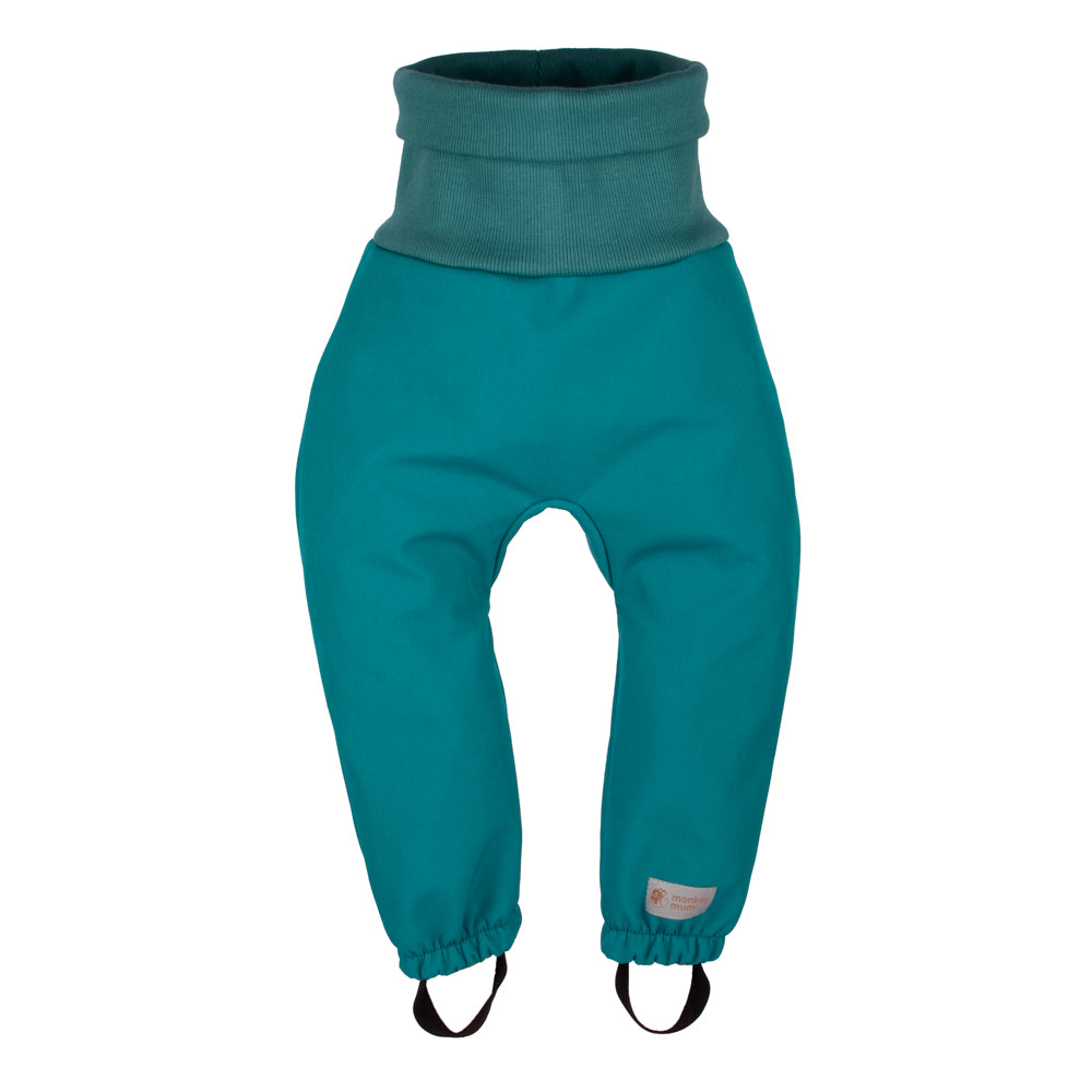 Pantaloni de copii extensibili din softshell cu membrană Monkey Mum® - Șopârlă veselă