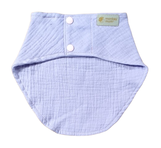 Bavetă din muselină Monkey Mum® - Liliac