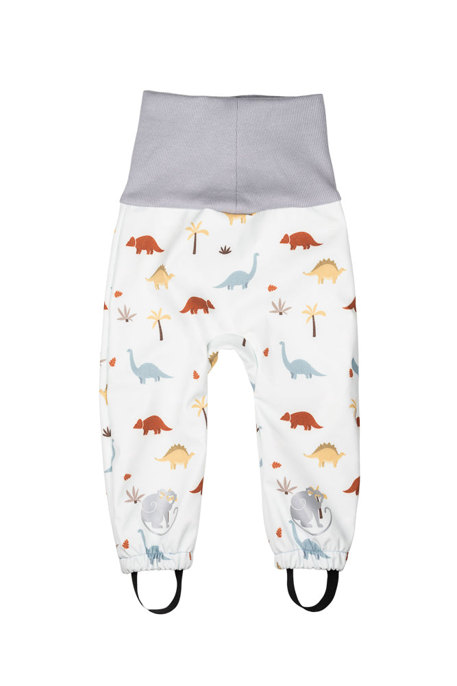 Pantaloni softshell pentru copii, extensibili, cu membrană Monkey Mum® - Povestea dinozaurilor