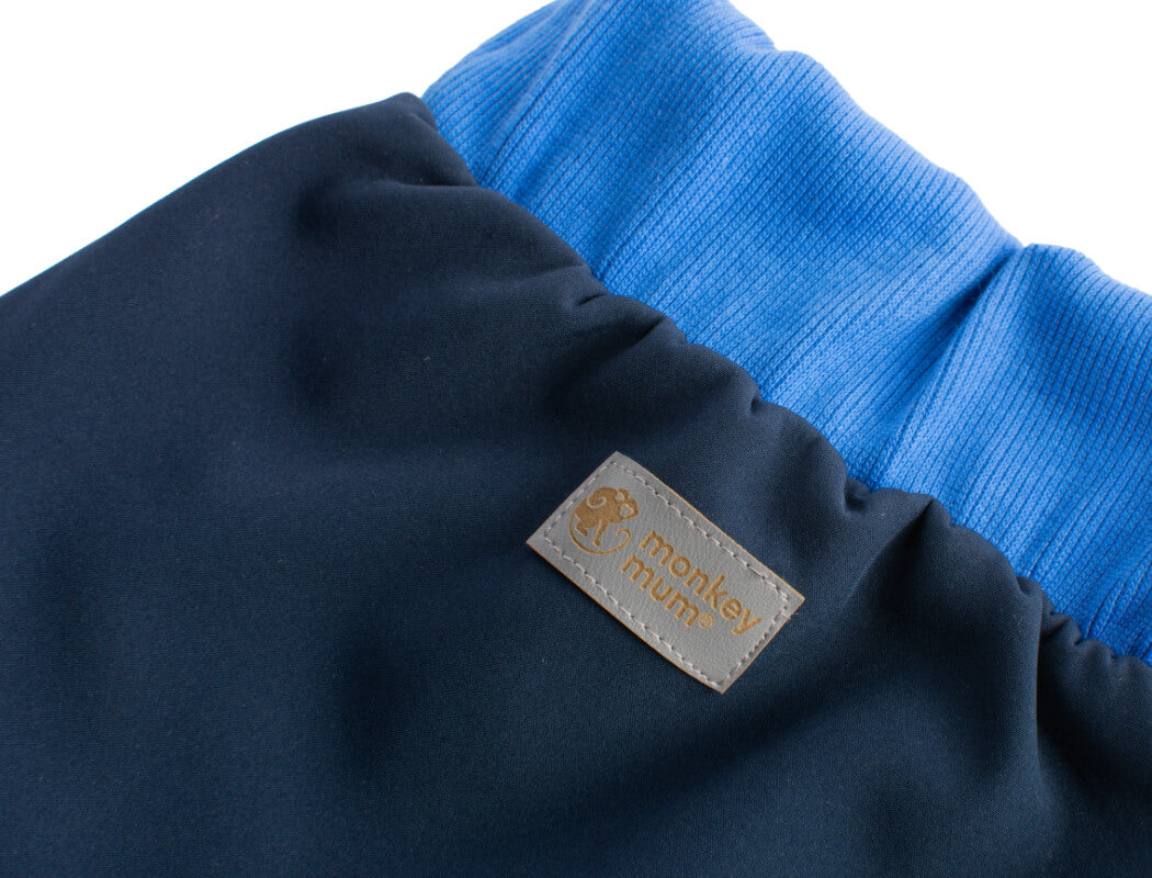 Pantaloni pentru copii din softshell cu membrană Monkey Mum® - Cerul nopții
