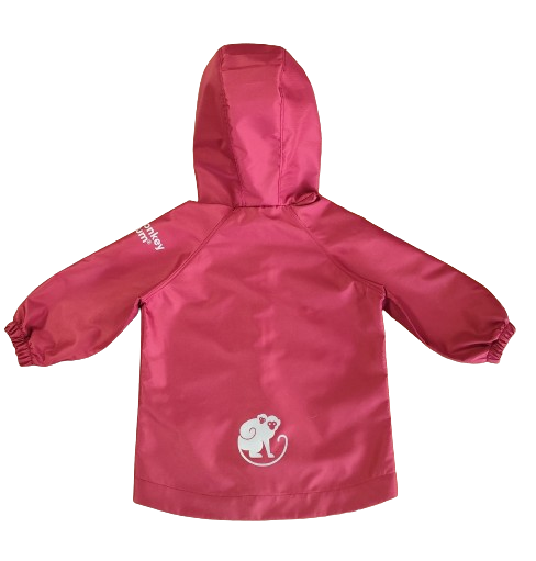 Monkey Mum® geacă din material foșnitor cu mâneci raglan - Vișinie