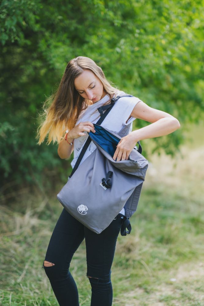 Monkey Mum® Rucsac integrat din twill pentru port-bebe Carrie - Adiere proaspătă