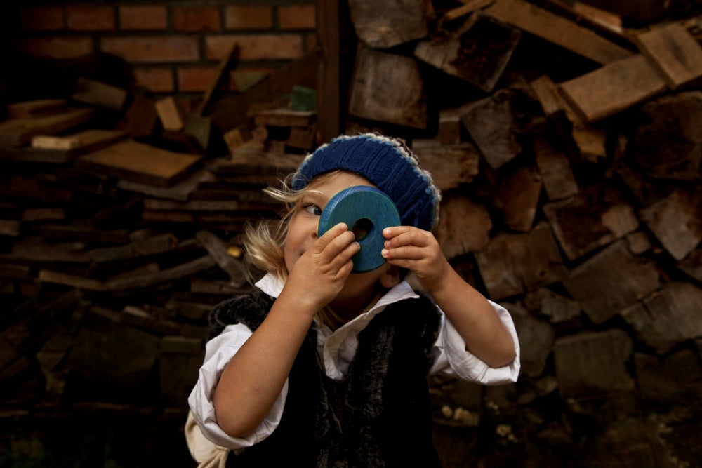 Wooden Story Con pliabil - Curcubeu