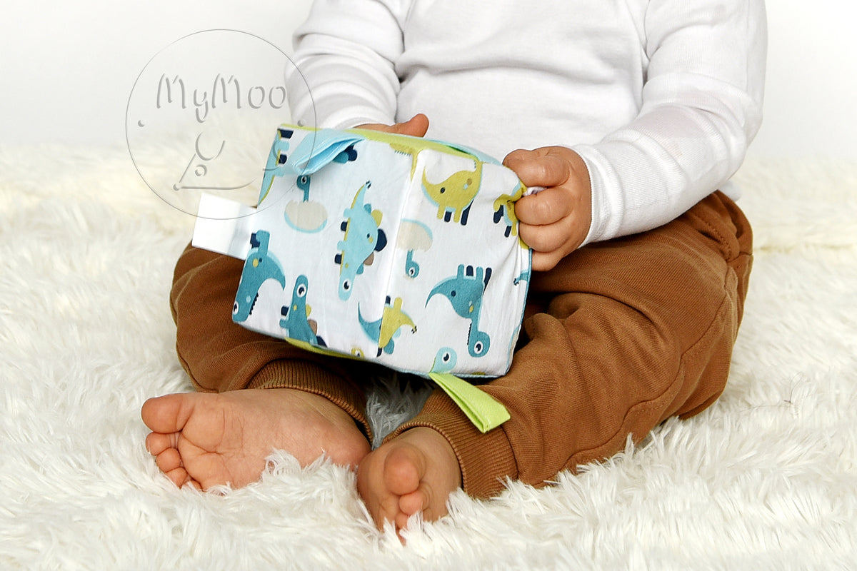 MyMoo Cub textil Busy cube - Dinozauri