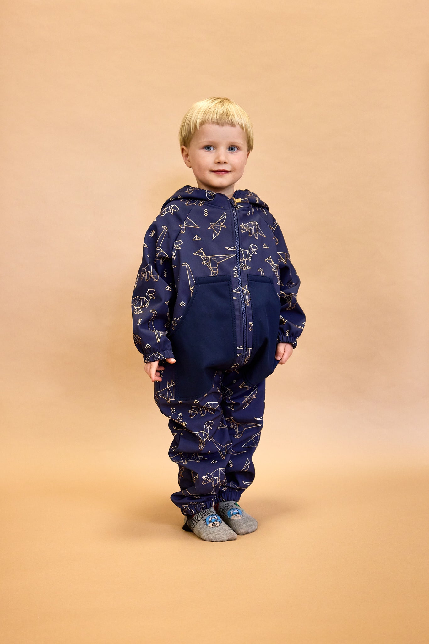 Monkey Mum® combinezon softshell cu membrană – Lupii pe bicicletă - măr. 98/104, 110/116