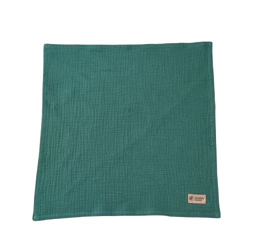 Scutec din muselină Monkey Mum® - Verde închis