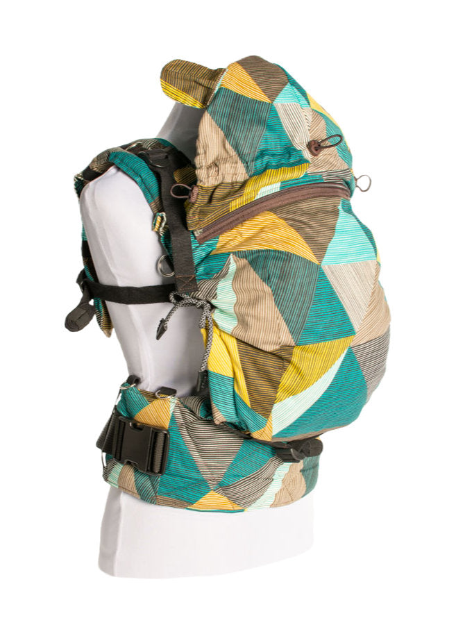 Monkey Mum® Glugă ușoară pentru port-bebe Carrie - Farmec geometric