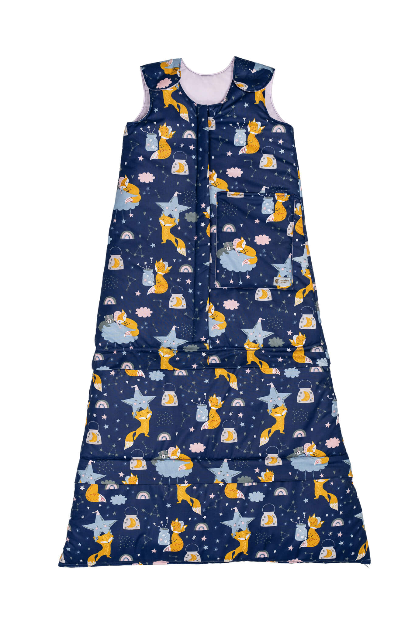 Sac de dormit de iarnă ajustabil Monkey Mum® 0 - 4 ani - set - Visând cu vulpea